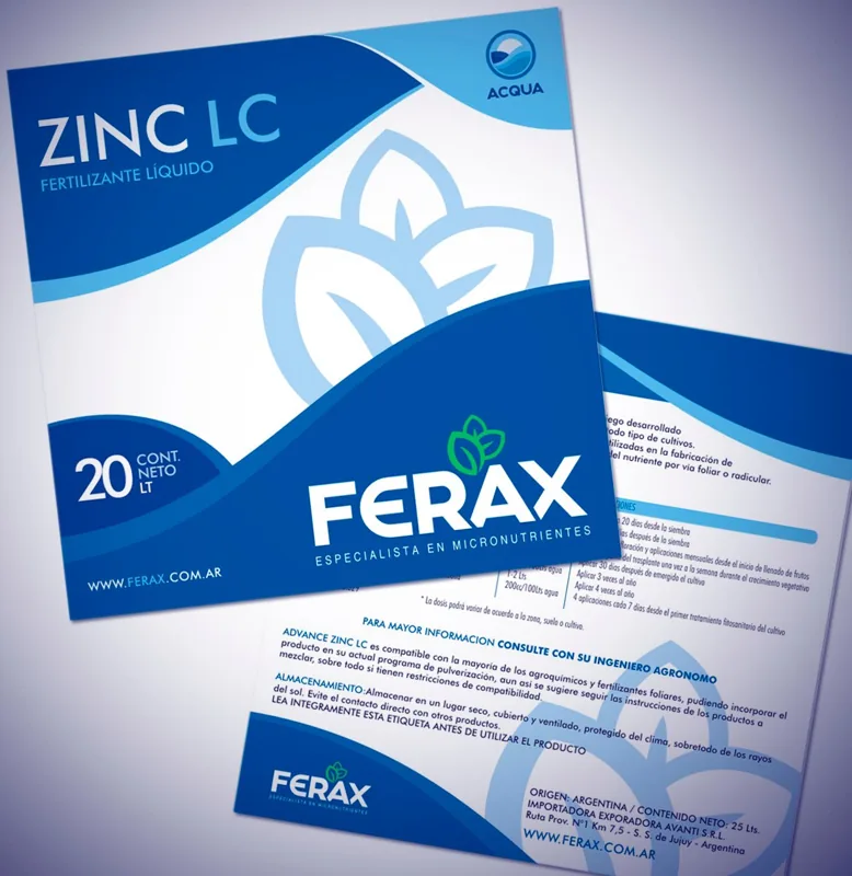 Etiqueta Ferax Zinc
