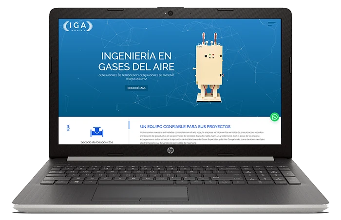 Sitio web de IGA Ingeniería